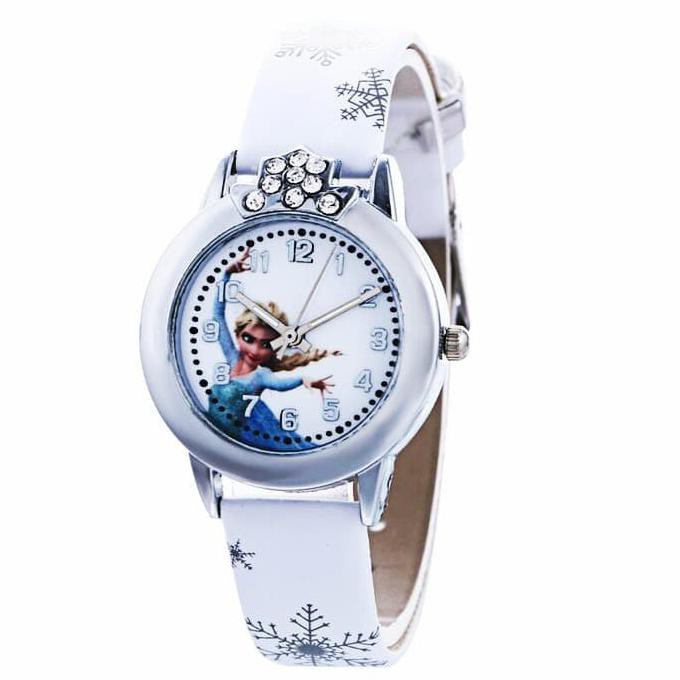 jam tangan anak perempuan / jam tangan frozen - Putih