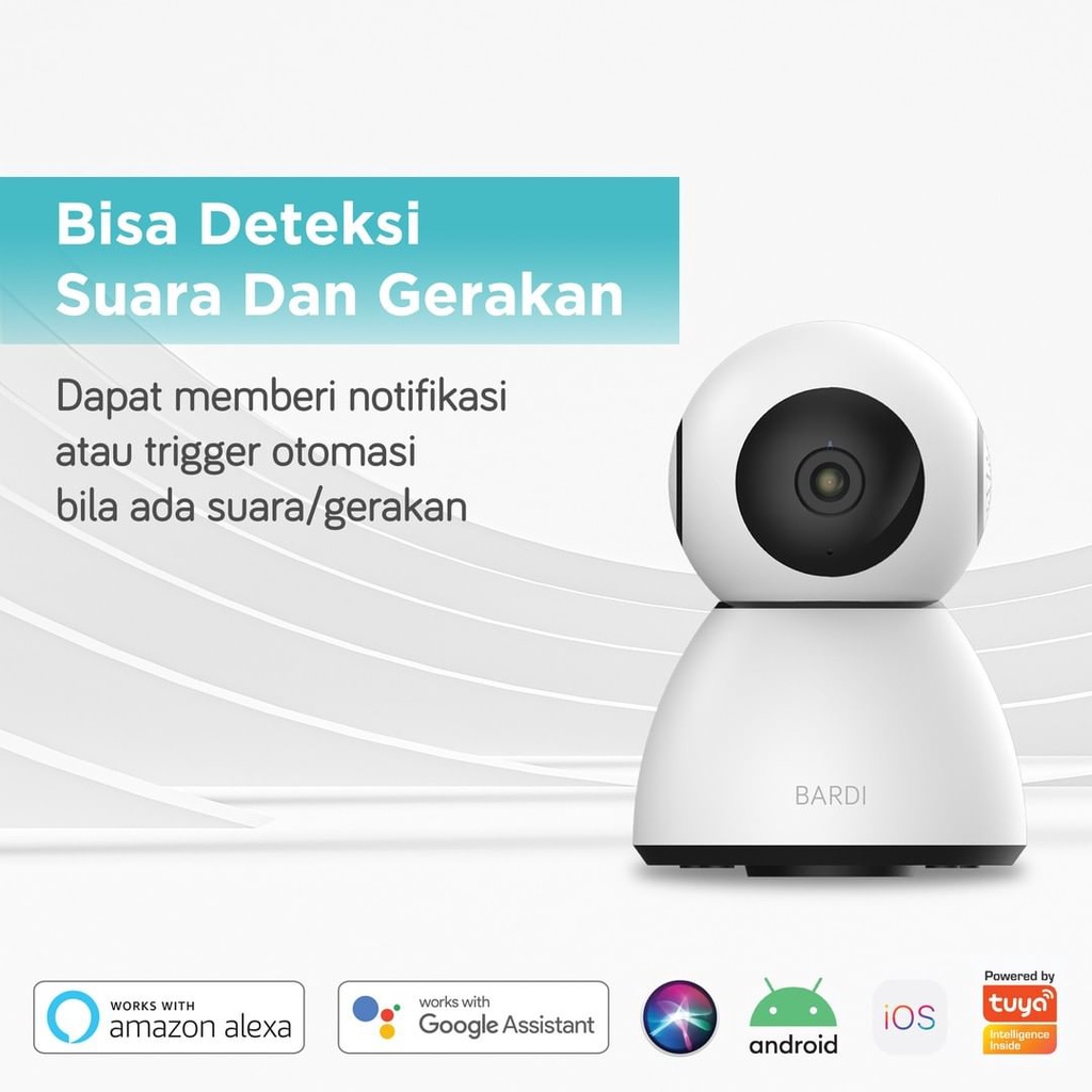 BARDI Smart Indoor PTZ IP Camera CCTV Wifi IoT Bisa Putar 355&quot; Home Automation CCTV RUMAH CCTV Smart