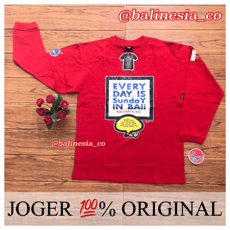 KAOS JOGER BALI DEWASA - LENGAN PANJANG - WARNA SELAIN PUTIH - 100% ASLI/ORIGINAL