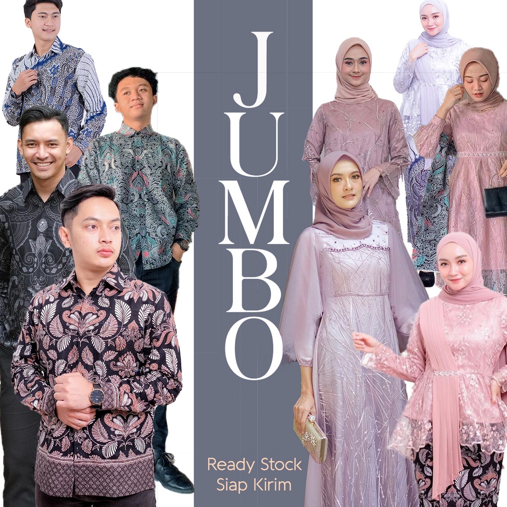 [READY BANYAK]-SET KEBAYA COUPLE JUMBO | KEBAYA JUMBO XXL | BATIK COUPLE KONDANGAN LAMARAN | KEMEJA SUPER JUMBO SAMPAI XXXL