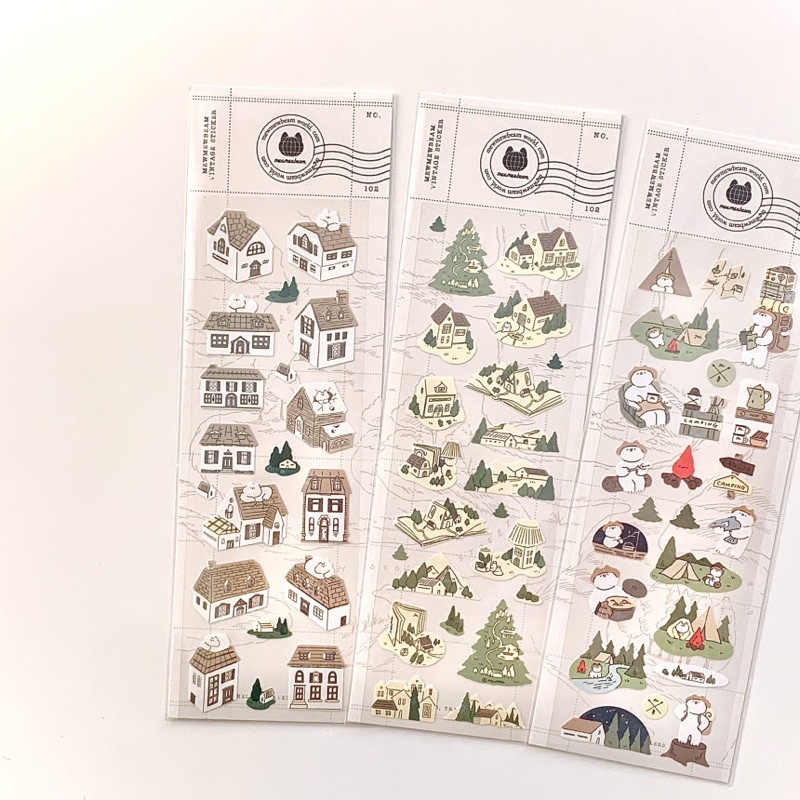 

Mewmewbeam Hologram Stickers - House, Village, Camping
