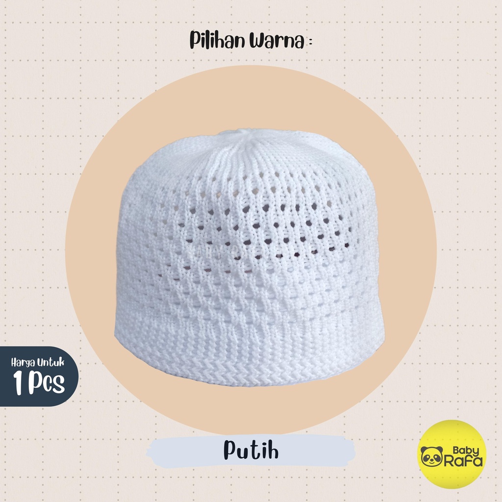 Topi Peci Rajut Polos Bayi Peci Anak / Kopiah Bayi dan Anak / Peci Bayi dan Anak Polos Bahan Premium