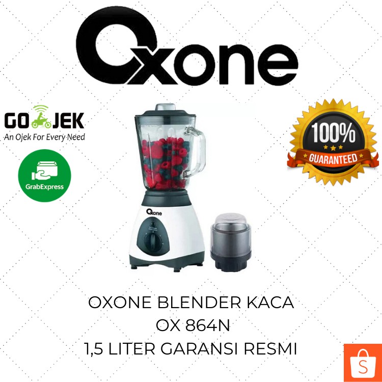 Oxone Blender Juicer Gelas Kaca 1.5 Liter OX 864N - Belender Chopper Coper Es Beling Jus Buah Murah 