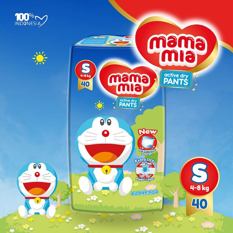 MAMAMIA Active Dry Pants / popok bayi celana S40 M34 L30 XL26