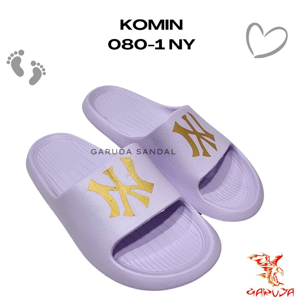 Sandal Selop Wanita Komin 080-1 NY Phylon EVA motif NY trendy 36-40