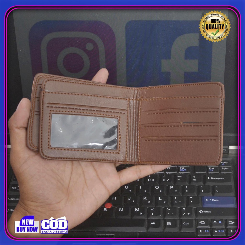 Dompet lipat Pria Kulit PVC Lipat Keren Terbaru Grosir Murah