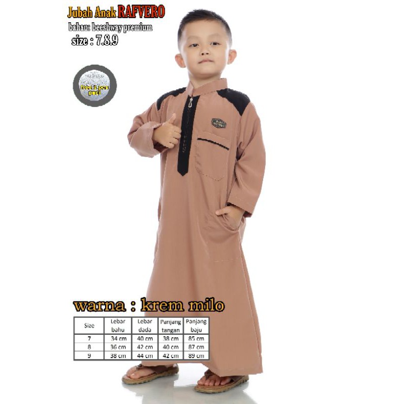 Jubah Anak Rafvero Usia 7 sampai 9 tahun - RAFVERO Original