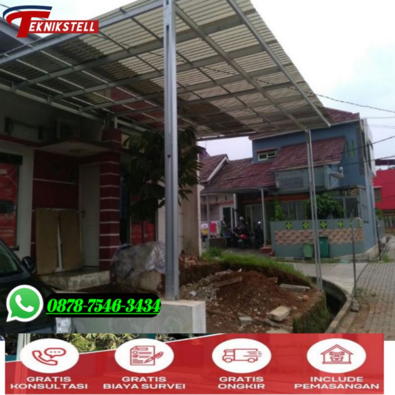 Kanopi Baja Ringan Atap Solartuff 1,2mm Murah