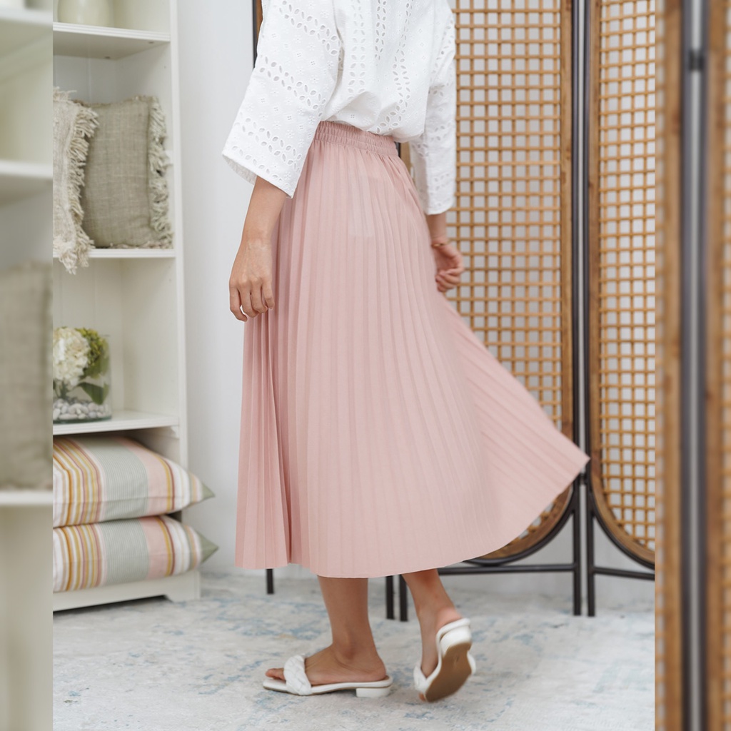 Beatrice Clothing Viena Midi Pleated Skirt - Rok Wanita-1