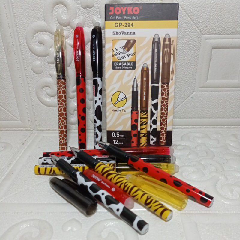 

Pen gel joyko bisa hapus GP-294 Sho Vanna isi 12 pcs 0.5 mm Lancip