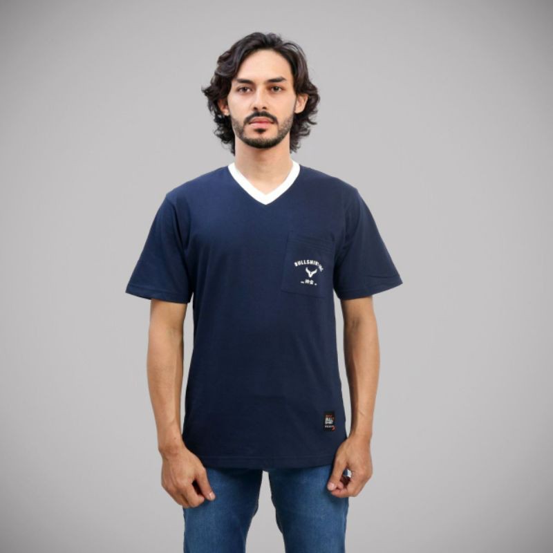 Kaos Pria Kerah V Kaos Distro Pria Wanita Kaos Original Lokal Brand Bullshirt