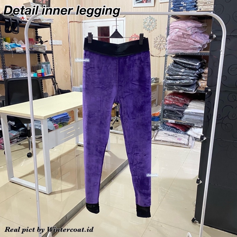 Legging thermal jumbo celana winter big size wanita hangat import tebal leging