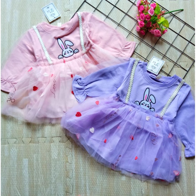 [0-4T] DRESS Sweater import anak perempuan premium Gaun bayi cewek tutu lengan panjang DRESS SOFIA /Dress Anak Perempuan Import/ Gaun Tutu Pesta Lengan Panjang Korea Fashion Style Berkualitas Tinggi