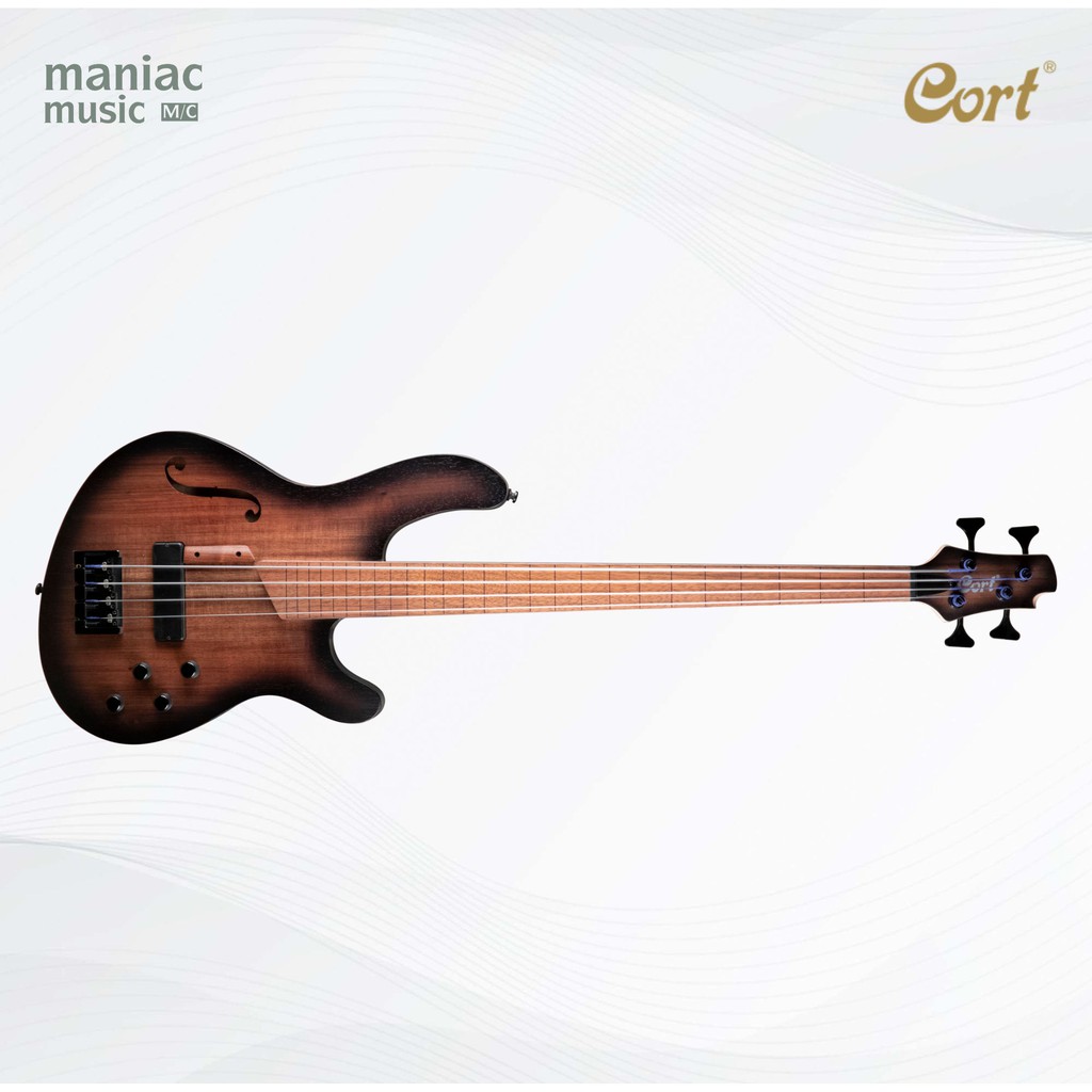 Cort B4FL MHPZ OPTA - Bass Elektrik. Fretless. Blackwood Top. Bartolini MK1 Pickup