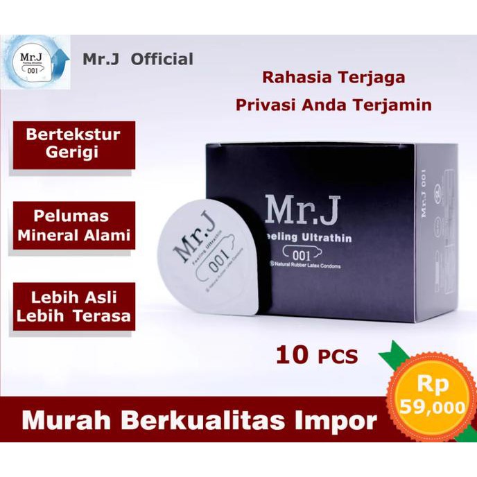 

SALE Kondom Mr.J DOT 0.01mm Tekstur Gerigi Kemasan 10 Pcs