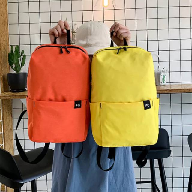 Backpack Sepeda Polo Felix 10 liter Ransel Wanita Kanvas Fashion Tas Sekolah Siswa untuk Remaja Perempuan Ransel Wanita Warna Polos Kualitas Tas Buku Travel Santai