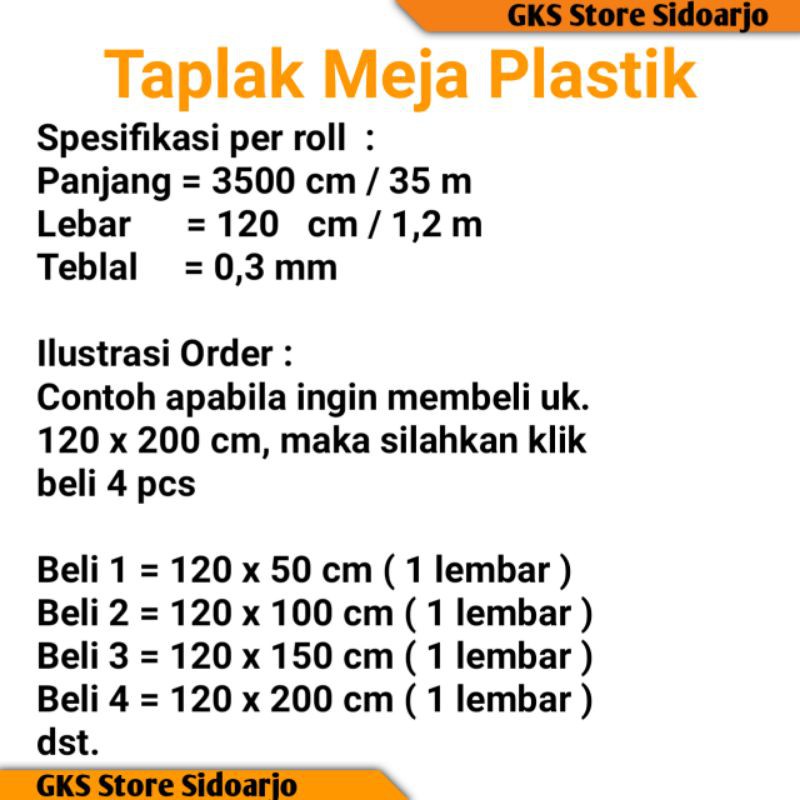 Taplak Meja Anti Air Meteran