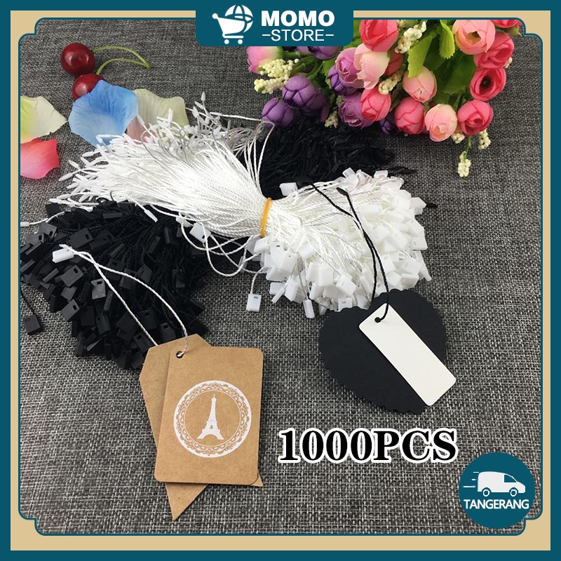 

1000pcs Tali Hang Tag Nylon/Hang Tag Rope/Tali Label Pakaian
