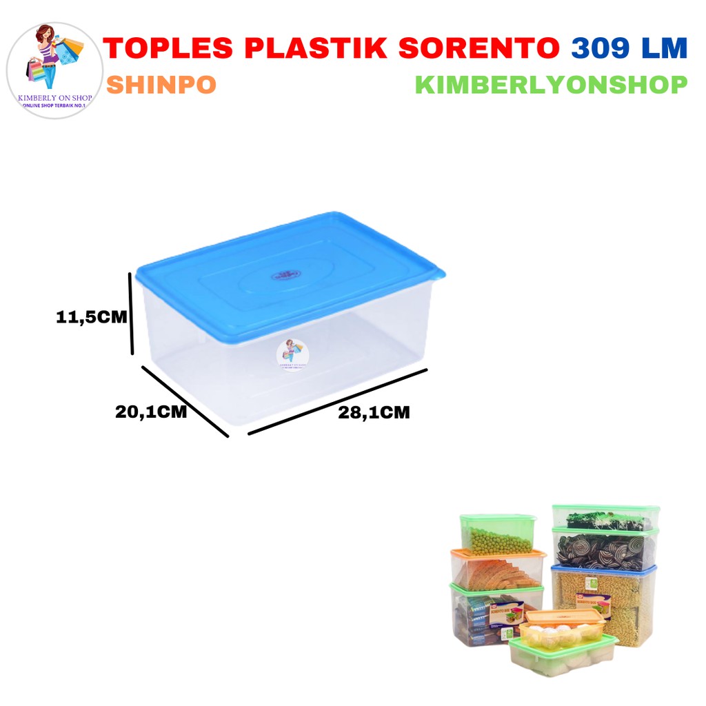 Kimberlyonshop Toples Plastik Sealware Tempat Kue 5,5 Liter Sorento 309 LM Shinpo