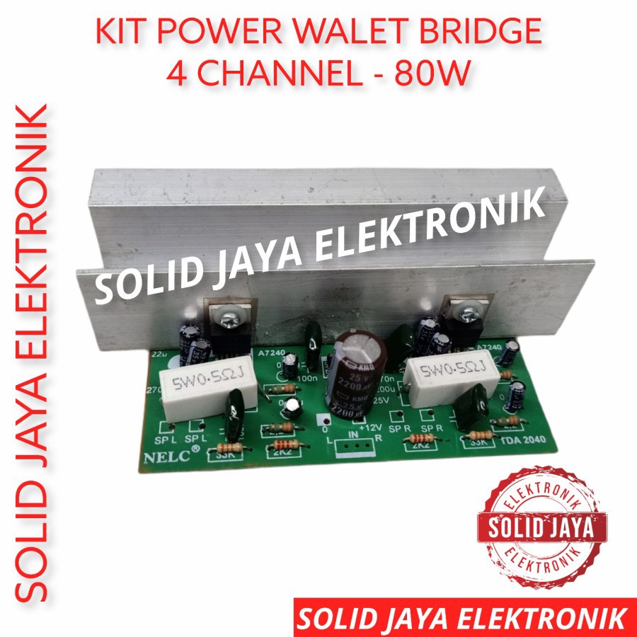 KIT POWER WALET BURUNG AMPLIFIER RUMAH WALLET AMPLI TDA7240 BTL 4 CHANNEL 4x20W NELC N-937 N937