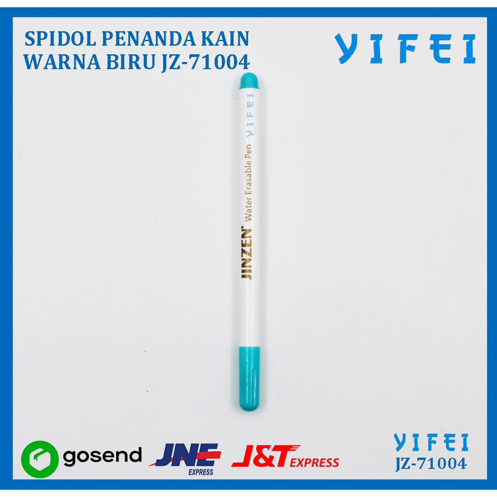 SPIDOL PENANDA KAIN / WATER ERASABLE PEN WARNA BIRU YIFEI-71004