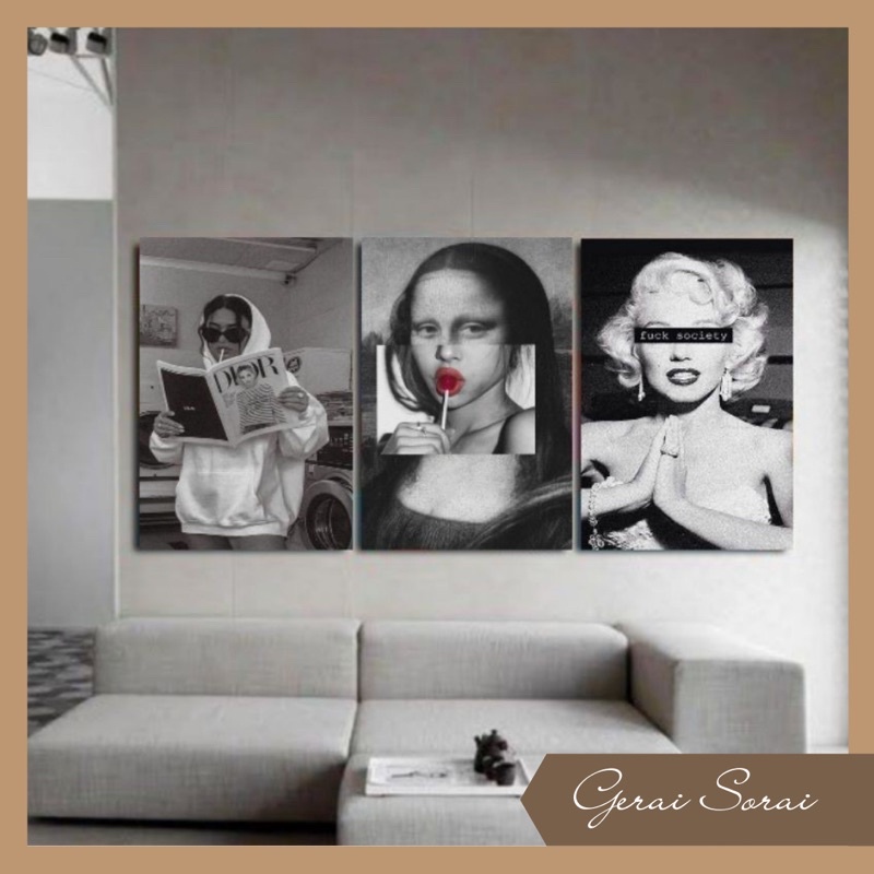 [Hiasan Dinding] AESTHETIC BLACK WHITE WALL DECOR