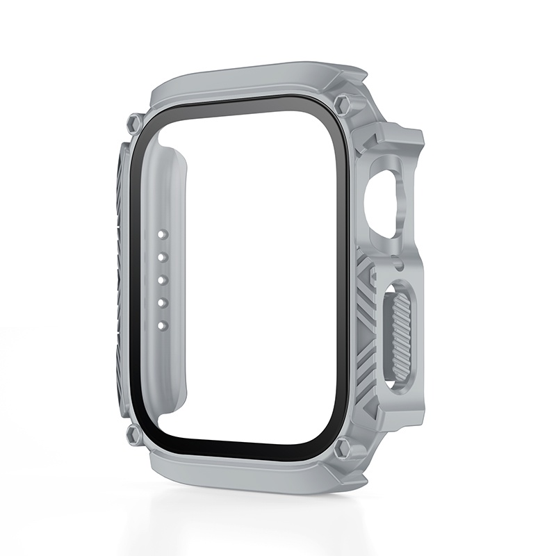 Casing Armor Keras Silikon Untuk Apple Watch Series7 SE 6 5 4 3 2 1 41MM 45MM 40MM 44MM 42MM 38MM Frame Pelindung Bumper Cover Untuk iWatch Case