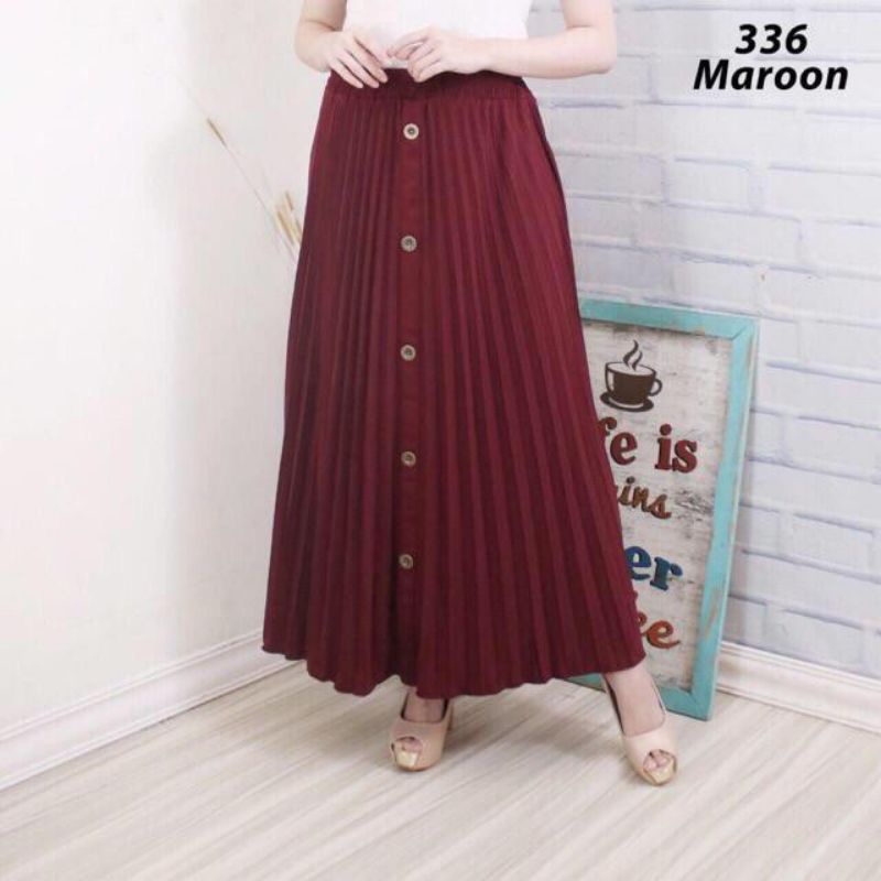 Rok Quen Button Skirt Rok Klok Kancing Fashion Wanita