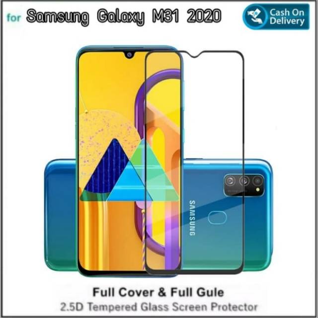 Tempered Glass Samsung Galaxy M31 M21 A21 A21s Hitam
