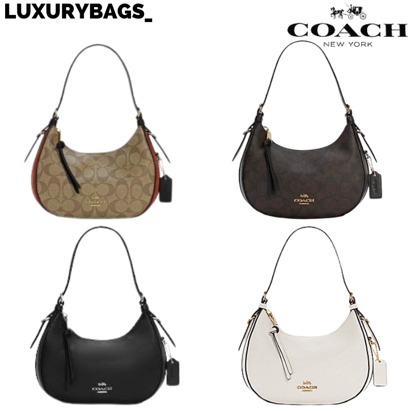 Coach Kleo Hobo Black Silver And Signature Canvas C6807 C7257 C6809