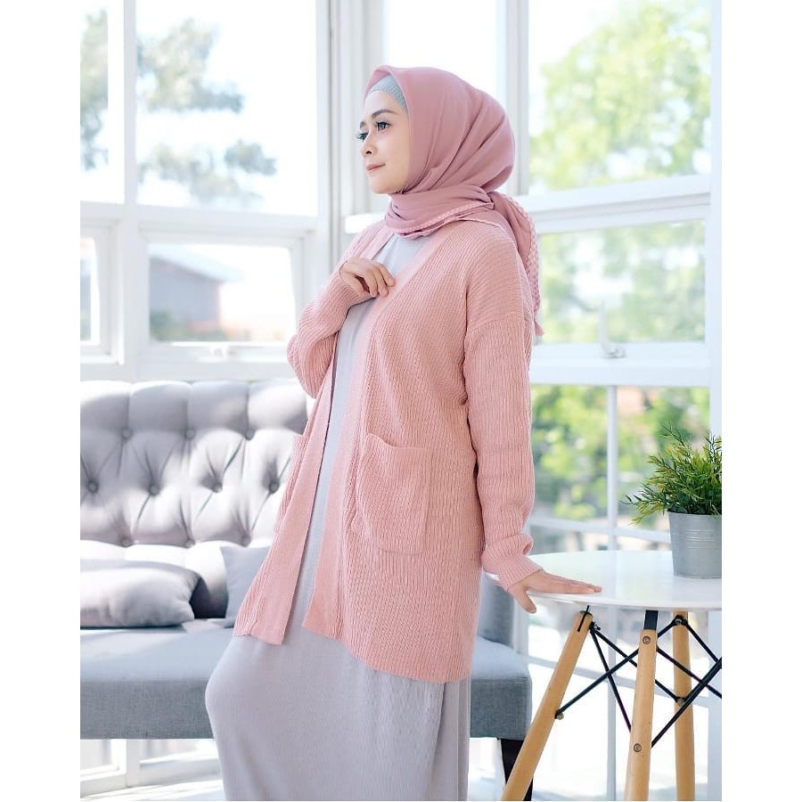 Cardigan Rajut Wanita -Belle Cardi- shofie long cardigan premium