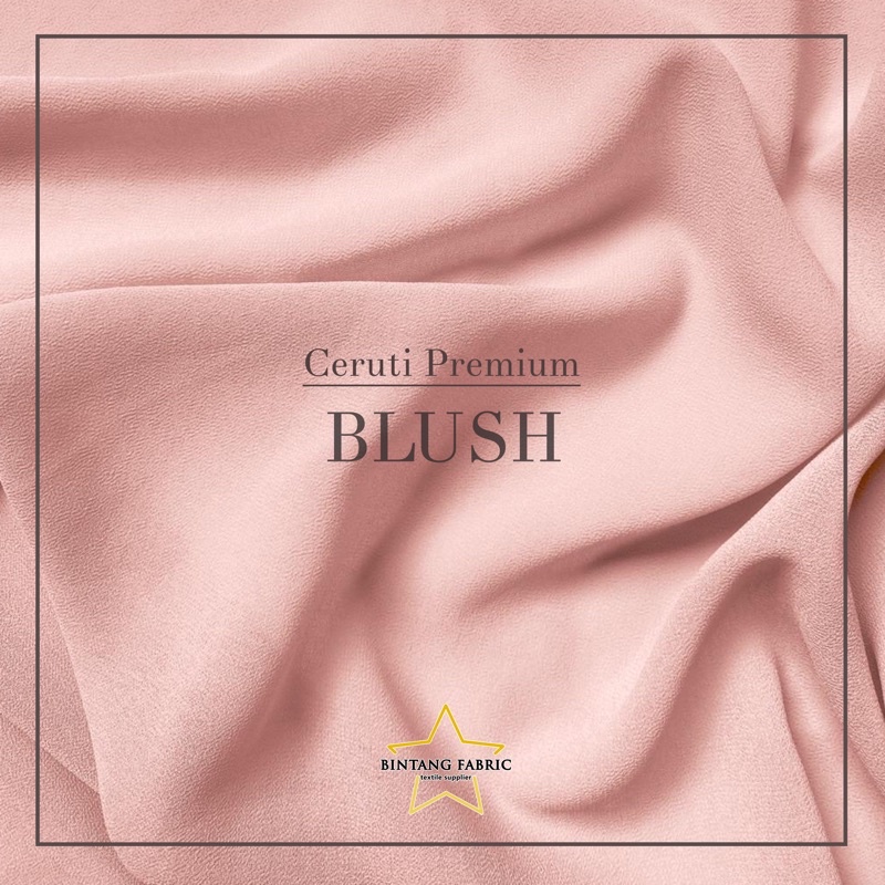 Bahan Kain Ceruti Ceruty Baby doll Premium 1/2 meter-Blush