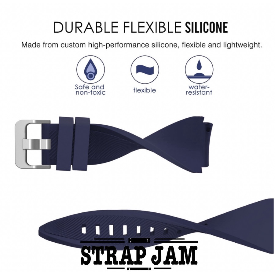 MS3 Tali Jam Advan StartGo R1 Pro - Strap 22mm Rubber Silikon Bergaris Miring