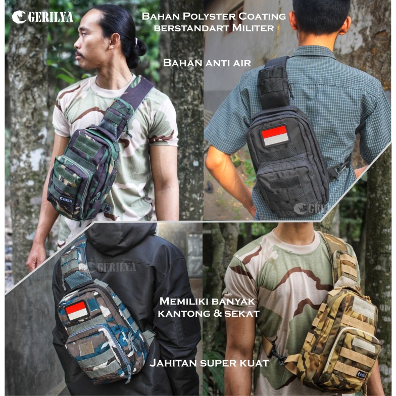 tas selempang pria/tas selempang army/waistbag pria/waistbag tactical Combata (tas kualitas premium)