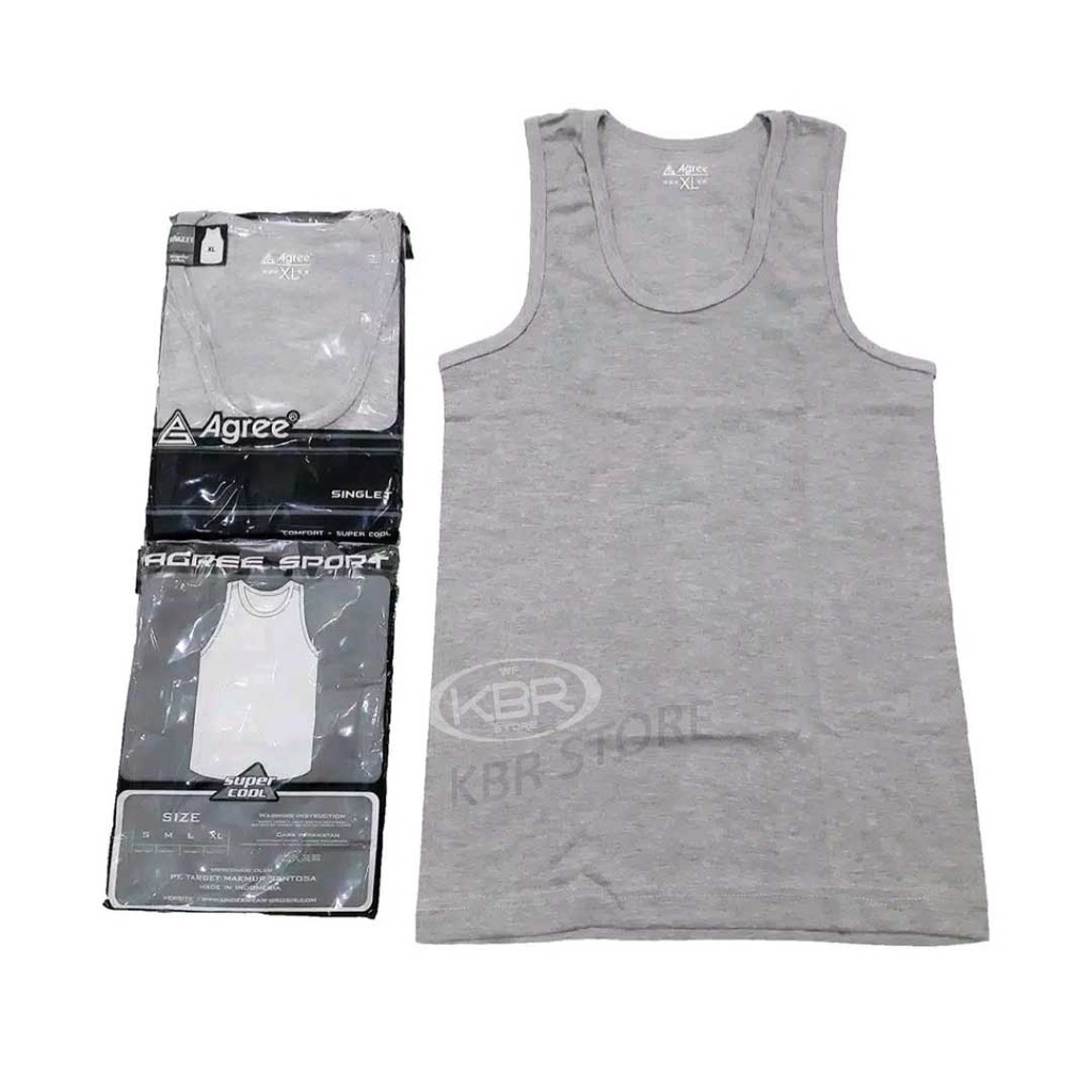 agree-Singlet Dalam Pria Singlet AGREE Sportwear Singlet Pria Polos-WF STORE