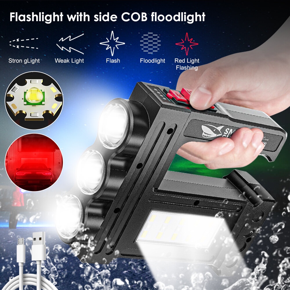 SMILLING SHARK T810A Rechargeable LED Flashlight 5 Modes