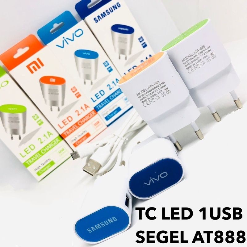 Charger Xiaomi Led Casan Xiaomi LED 1USB 2.1A Segel BST