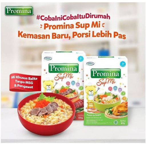 PROMINA Sup Mie/ Promina Sup Mi Ayam sayur / Promina SupMie Daging Sayur Supmi Batita Snack Balita Snek Bayi