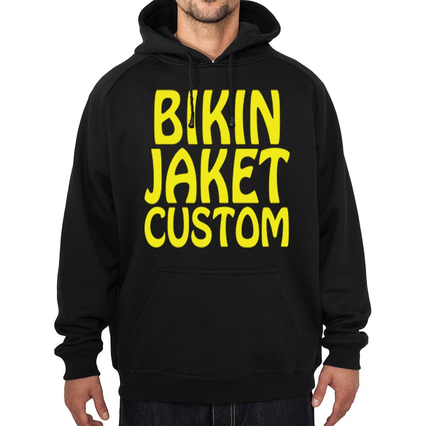  Custom  Sablon Jaket Hoodie  Jumper Sablon Satuan  Bebas 