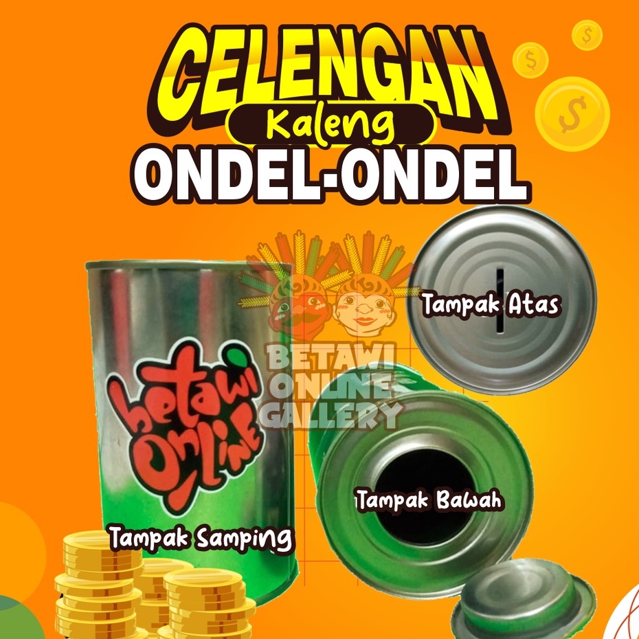 Celengan Kaleng  Ondel - Ondel / bisa Custom Gambar