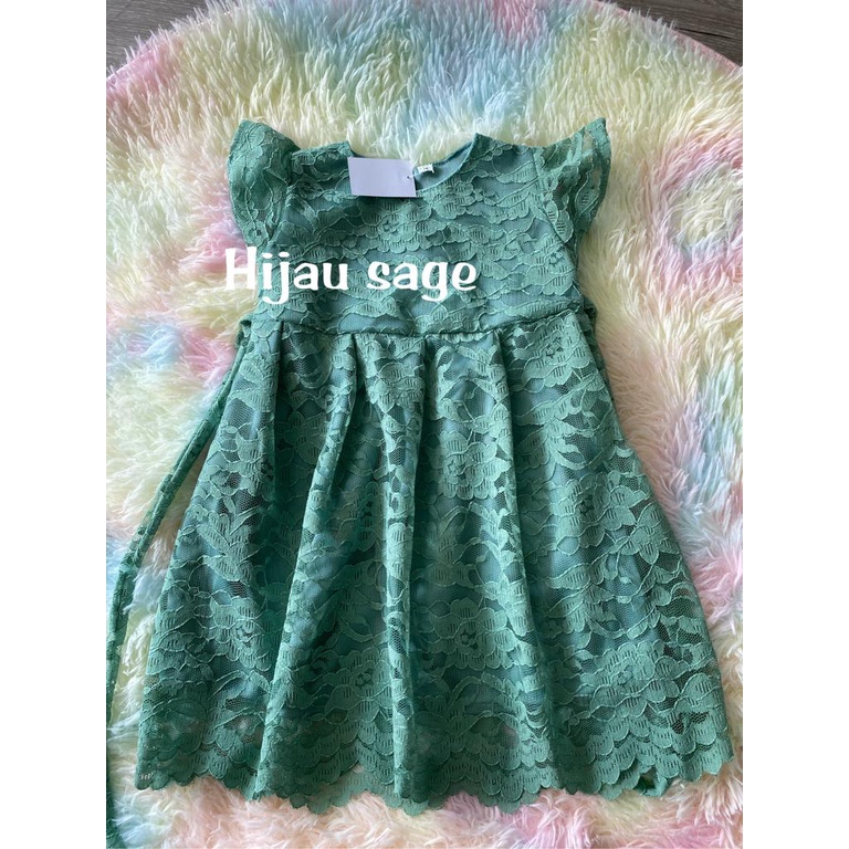 DRESS BRUKAT PRINCESS GAUN BRUKAT LUCU ANAK FASHION ANAK PEREMPUAN DRESS PESTA 1 - 8 TAHUN