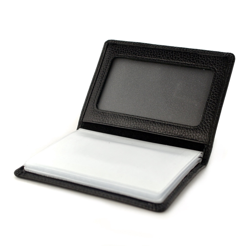 TOKOKOE - Dompet Kartu Pria Wanita Bahan Kulit Sapi Asli - BB CC01 Black