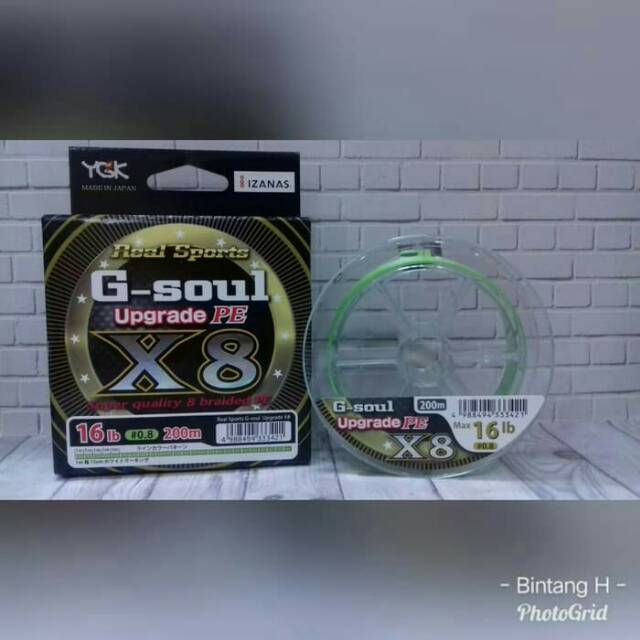 Senar PE YGK G Soul Upgrade X8 PE 0.8 16 LB