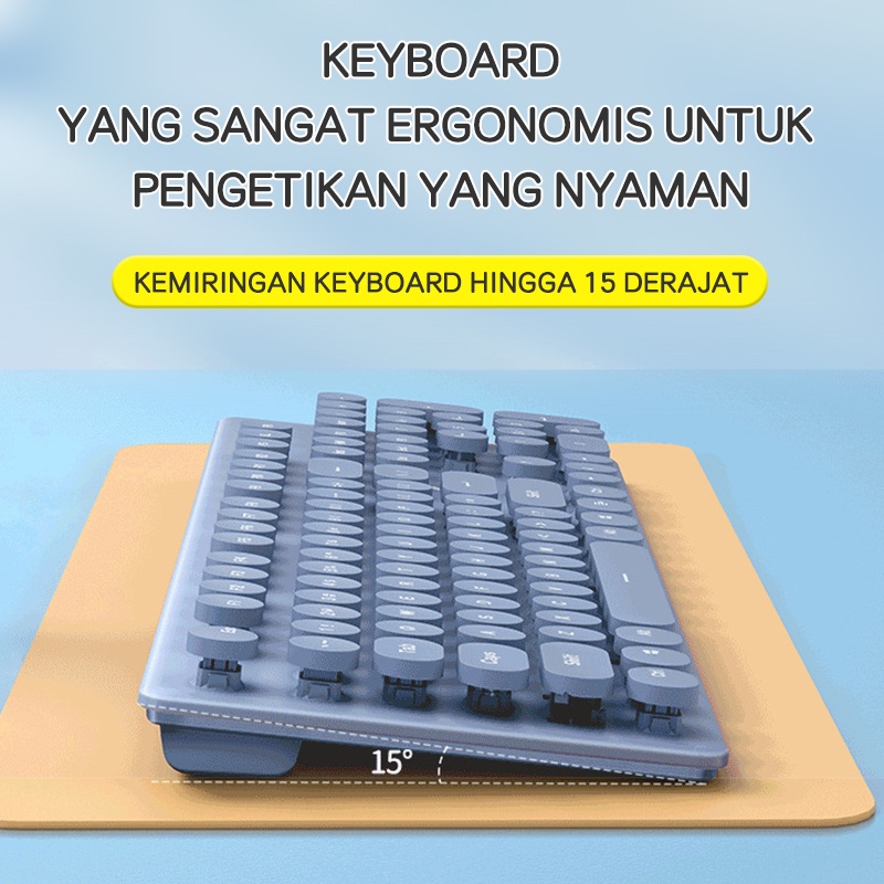 MC 2.4g/Bluetooth  Wireless Keyboard Mouse Set Silent Click For Notebook Laptop Desktop PC android ios