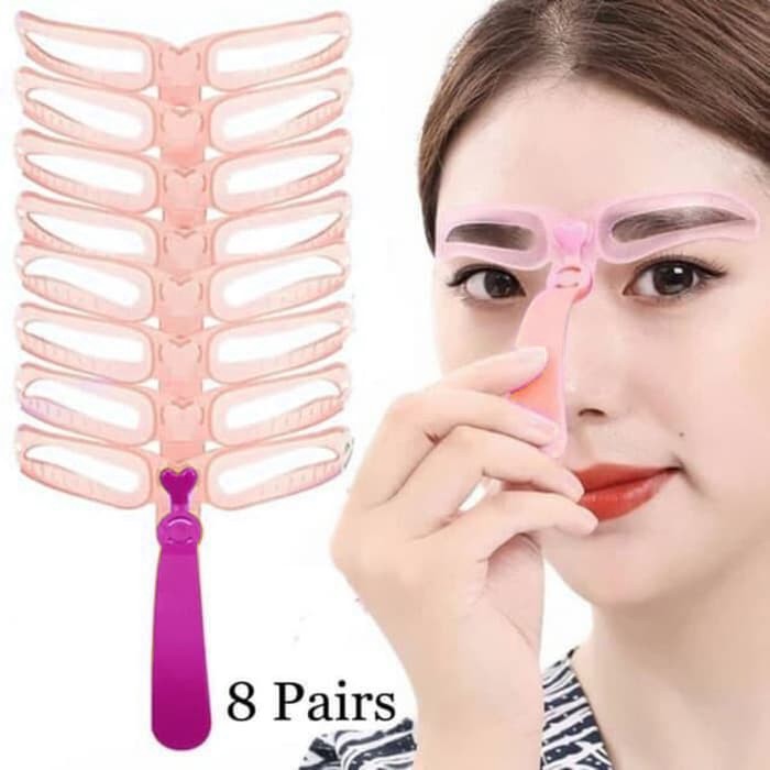 [ ISI 8 ] CETAKAN ALIS GAGANG 8 in 1 - CETAK EYEBROW 8 MODE - 8in1