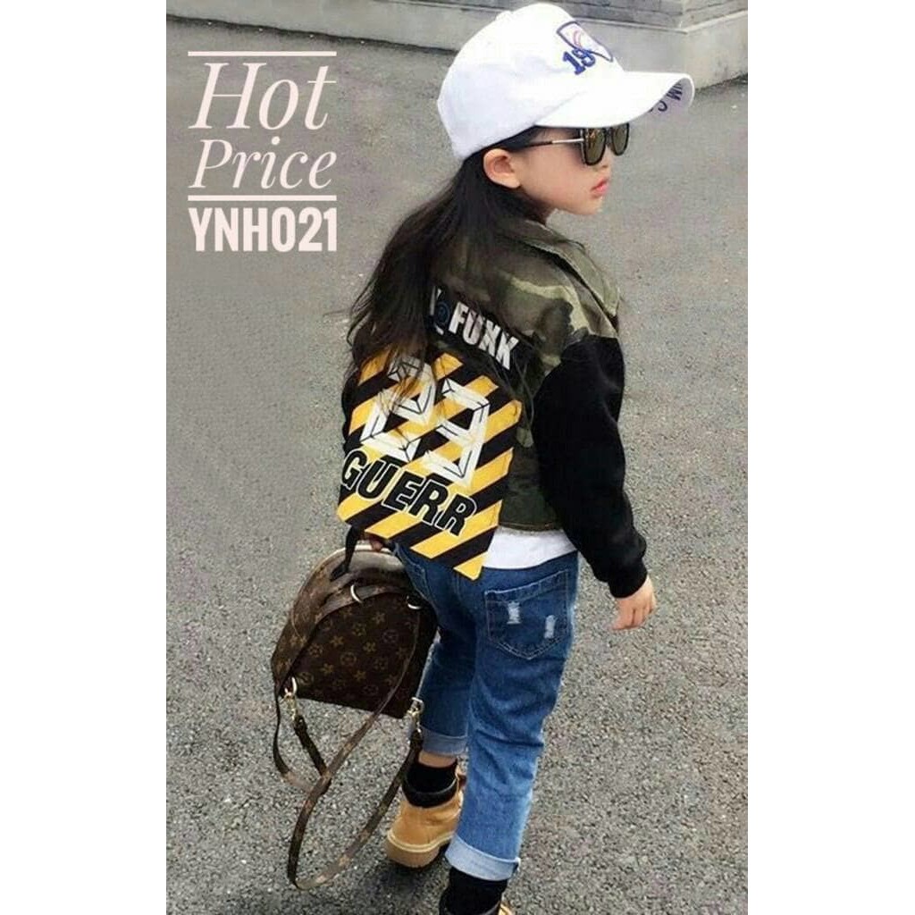 BJ79jaket green army jeans anak balita toddler kids jacket import perempuan keren
