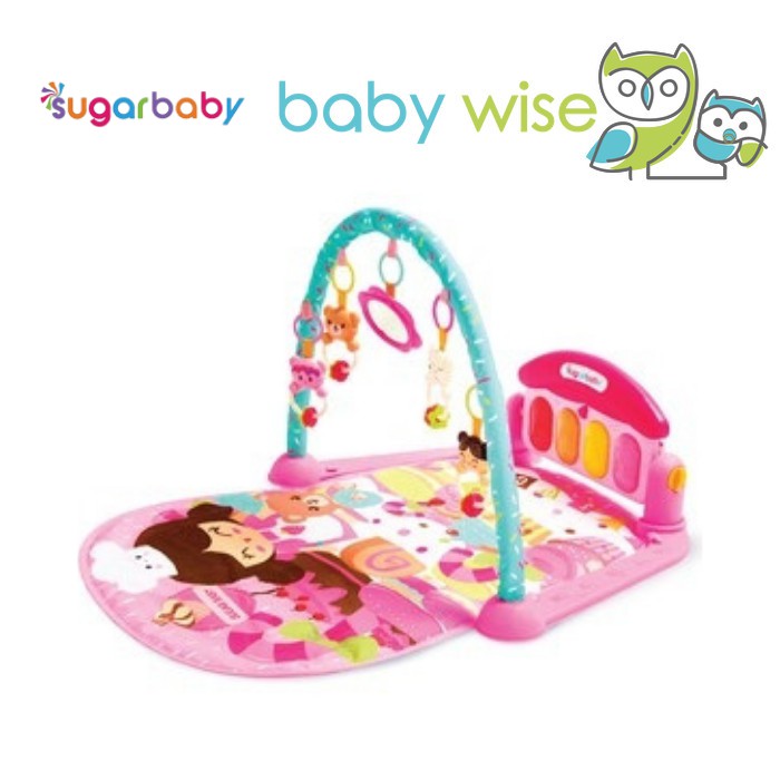Sugar Baby Piano Playmat Play Mat Playgym Sensory Musical Rattle Toys - Matras Kasur Mainan Karpet Anak Bayi Lagu Musik-Ella The Chef