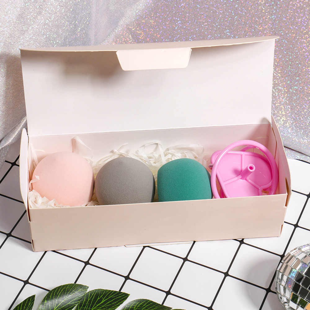 (READY &amp; ORI) O.Two.O Otwoo 3 In 1 Beauty Blender Sponge Blending Make Up Egg Set  - 9937