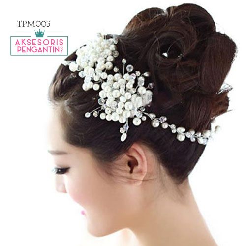 [BISA COD] HEADPIECE WANITA AKSESORIS RAMBUT TIARA PENGANTIN MODERN TPM005