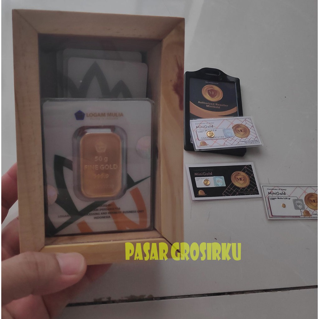 mas ANTAM 1 gram Certieye 1gr 2021 Kotak Penyimpanan LM Antam kotak Kayu Akrilic tutup geser